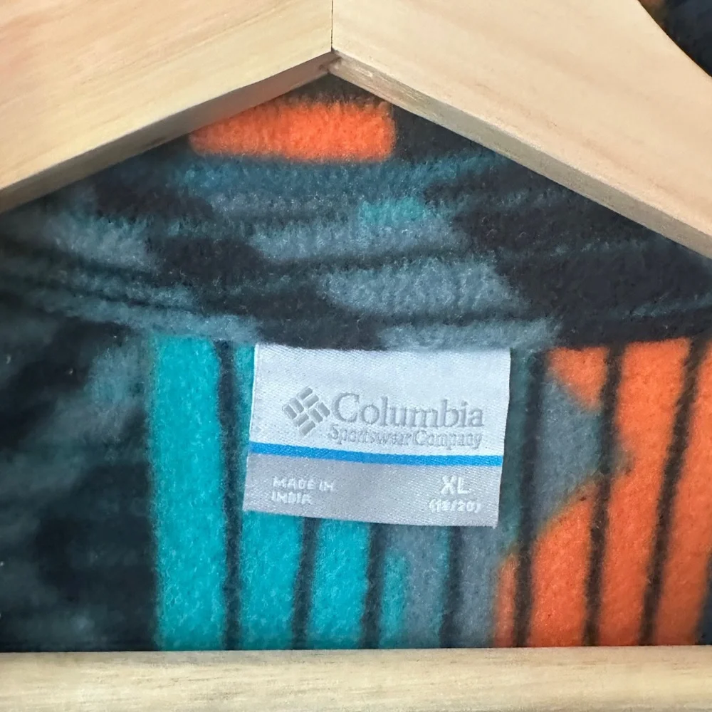 Columbia Teal and Orange Fleece Jacket